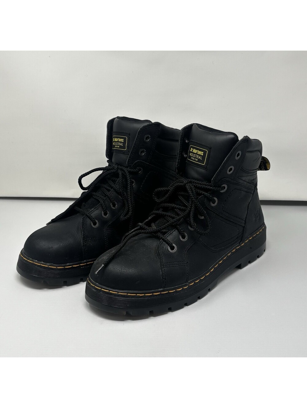 Dr. Martens Winch ST Industrial Steel Toe Black Leather Work Boots Men's Sz 13